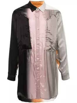 Рубашка Larry Fogpocket с эффектом омбре Rick Owens, черный
