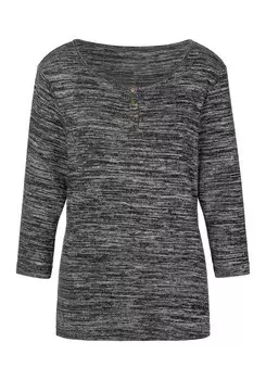 Рубашка LASCANA, черно-белый