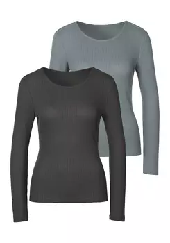 Рубашка LASCANA, цвет anthrazit, petrol