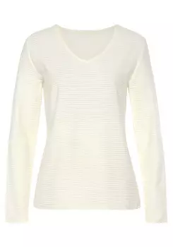 Рубашка LASCANA, цвет khaki, creme