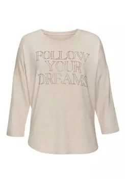 Рубашка LASCANA, цвет mottled beige