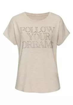 Рубашка LASCANA, цвет mottled beige