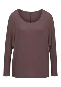 Рубашка LASCANA, серо-коричневый