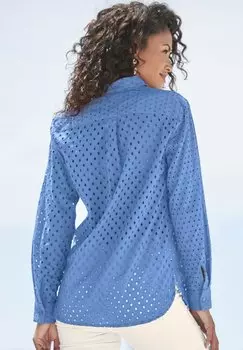 Рубашка LASCANA, синий