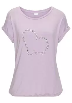 Рубашка LASCANA, сиреневый