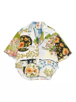 Рубашка Latin Trip Scarves FARM Rio, белый