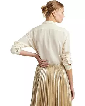 Рубашка LAUREN Ralph Lauren Crepe de Chine Shirt, цвет Mascarpone Cream