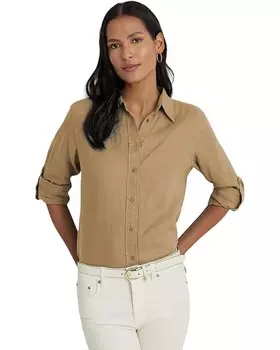 Рубашка LAUREN Ralph Lauren Linen, цвет Birch Tan
