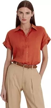 Рубашка LAUREN Ralph Lauren Linen Dolman Sleeve Shirt, цвет Red Sunstone