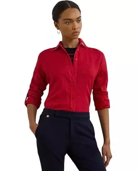 Рубашка Lauren Ralph Lauren Relaxed Fit Linen Shirt, цвет Festive Red