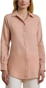 Рубашка Lauren Ralph Lauren Relaxed Fit Linen Shirt, цвет Sunrise Blush