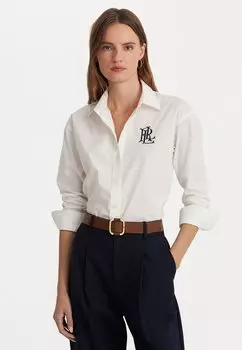 Рубашка Lauren Ralph Lauren РУБАШКА НА ПУГОВИЦАХ С ДЛИННЫМ РУКАВОМ KOTTA, цвет white