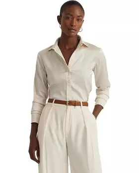 Рубашка LAUREN Ralph Lauren Satin Charmeuse, цвет Mascarpone Cream