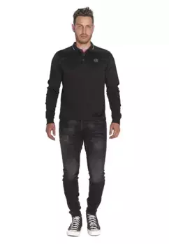 Рубашка Le Temps Des Cerises с длинными рукавами "RONAN", классического дизайна, черный