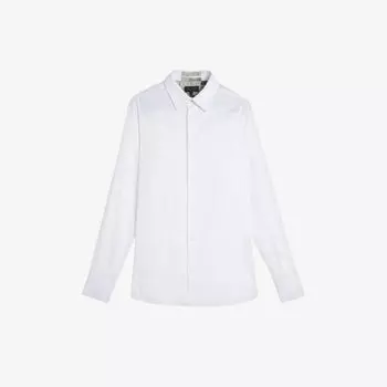 Рубашка Lecce из хлопка фактурной ткани классического кроя Ted Baker, белый