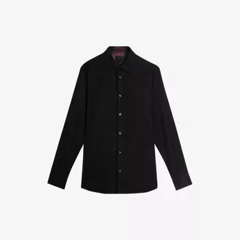 Рубашка Lecce из хлопка фактурной ткани классического кроя Ted Baker, черный