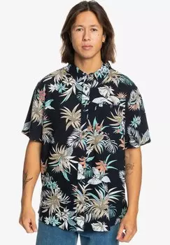 Рубашка LEMNAS-KURZRMLIGES Quiksilver, неоновый синий