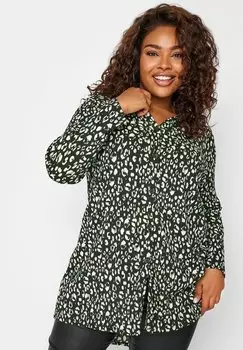 Рубашка LEOPARD Yours Clothing, черный