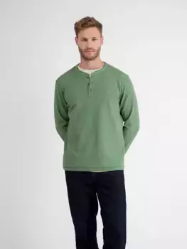 Рубашка LERROS с длинными рукавами "LERROS Serafino структурированного качества", зеленый