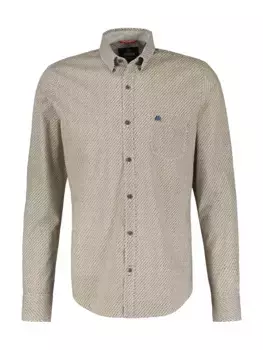 Рубашка LERROS с длинными рукавами "Рубашка LERROS из поплина с узором "елочка", белый