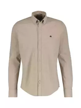 Рубашка LERROS с длинными рукавами "Рубашка LERROS Оксфорд с эластичным воротником на пуговицах", цвет Bold Camel