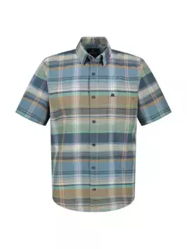 Рубашка LERROS с короткими рукавами и клетчатым узором, цвет Desert Sand