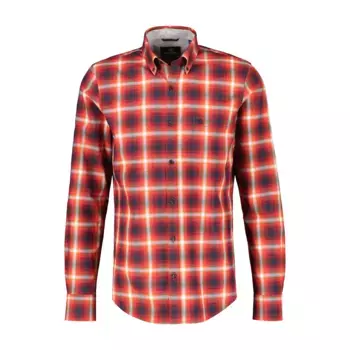 Рубашка LERROS в клетку "Рубашка LERROS с длинными рукавами, структура "елочка", клетка", красный
