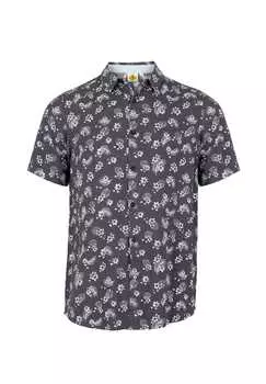 Рубашка летняя с короткими рукавами и узором по всей поверхности для стильных образов для отдыха Roadsign Australia, синий