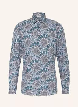 Рубашка level five body fit OLYMP, цвет PETROL/ECRU/BRAUN