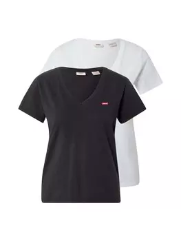 Рубашка LEVI'S 2 Pack Vneck Tee, черный/белый