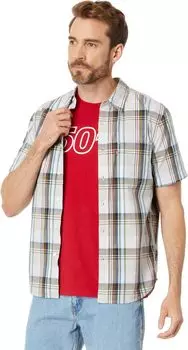 Рубашка Levi's Mens Short Sleeve Classic One-Pocket Standard, цвет Jeremy Plaid Olive Reed