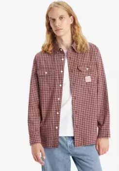 Рубашка Levi's с длинными рукавами "CLASSIC WORKER -WORKWEAR REDS", с 2 закрывающимися нагрудными карманами, цвет Una Plaid Red Mahoga