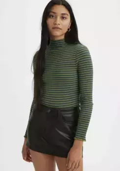 Рубашка Levi's с длинными рукавами "FLORA MOCKNECK" в полоску с волнистыми краями, цвет Blues