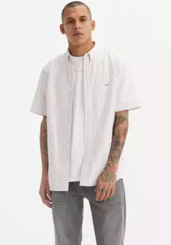 Рубашка Levi's с короткими рукавами "SS AUTHENTIC BUTTON DOWN", в полоску, из хлопка, цвет Cupertino Stripe Bri