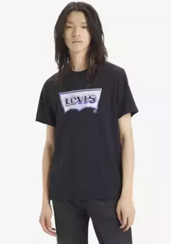 Рубашка Levi's с круглым вырезом "ФУТБОЛКА С КРУГЛЫМ ВЫРЕЗОМ", цвет Chrome Bw Caviar