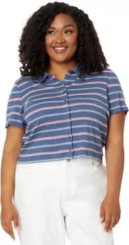 Рубашка Levi's Womens Suki Polo Shirt, цвет Laura Stripe Coastal Fjord