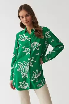 Рубашка Libu с цветочным узором Tatuum, зеленый