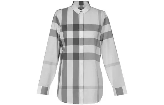 Рубашка Light Gery Burberry в клетку, серый