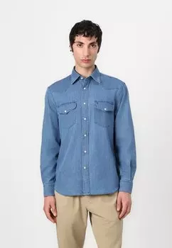 Рубашка LIGHT WEIGHT WESTERN SHIRT UNISEX - Button-down blouse Tommy Hilfiger, цвет Light Blue Denim