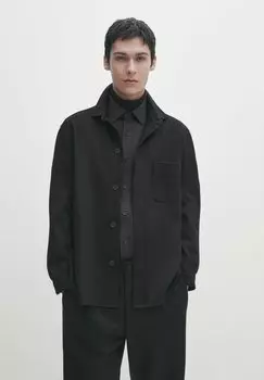 Рубашка Lightweight And Blend Massimo Dutti, черный