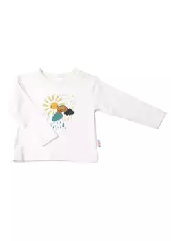 Рубашка Liliput с длинными рукавами и милым принтом спереди, цвет Wei-Mehrfarbig