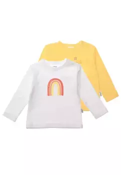 Рубашка Liliput с длинными рукавами "Радуга", в упаковке 2 шт., из мягкого хлопкового материала, желтый