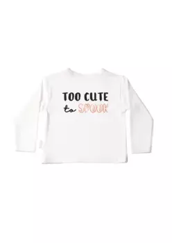 Рубашка Liliput с длинными рукавами "Too Cute To Spook" с кнопками на плече и принтом на спине, цвет Ecru