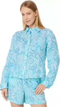 Рубашка Lilly Pulitzer Coralynn Button-Down, цвет Resort White Goombay Grooves