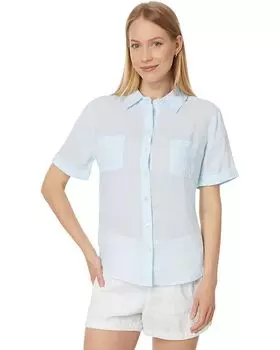 Рубашка Lilly Pulitzer Lynnie Button-Down, цвет Hydra Blue X Resort White