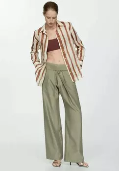 Рубашка Lineas Mango, слоновая кость