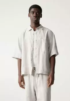 Рубашка LINEN BLEND PULL&BEAR, бежевый