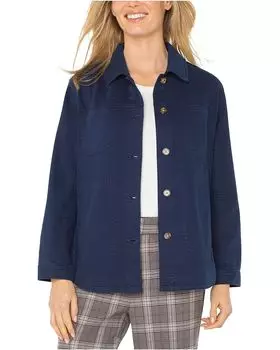 Рубашка Liverpool Los Angeles Lofty Soft Denim Button Down Shirt Jacket, цвет Navy Dusk