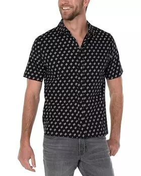 Рубашка Liverpool Los Angeles Printed Short Sleeve Shirt, черный