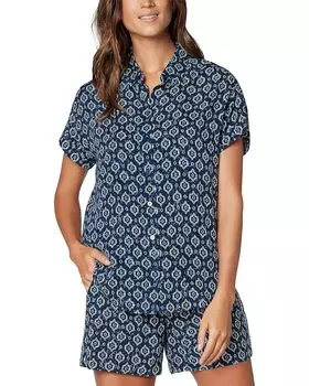 Рубашка Liverpool Los Angeles Rolled Sleeve Button Front Shirt, цвет Batik Foulard Print